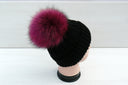 Real Raccoon Fur Pom Pom Hat Accessory, Large Pompom for Knitted Hat, Detachable Pink PomPom, Craft Furry PomPom, Teen Girl Hat Decor