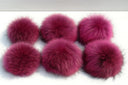 Real Raccoon Fur Pom Pom Hat Accessory, Large Pompom for Knitted Hat, Detachable Pink PomPom, Craft Furry PomPom, Teen Girl Hat Decor
