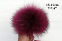 Real Raccoon Fur Pom Pom Hat Accessory, Large Pompom for Knitted Hat, Detachable Pink PomPom, Craft Furry PomPom, Teen Girl Hat Decor