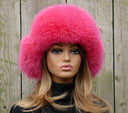 Hot Pink Fox Fur Trapper Hat, Winter Fluffy Ear Flap Hat, Hot Pink Ushanka, Women's Pink Bomber Hat, Gifts for Daughter, Warm Winter Hat