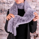 Rabbit Fur Scarf Luxury Winter Neck Wrap, Fluffy Soft Fuzzy Scarf, Knitted Fur Neck Warmer, Warm Plush Scarf, Fashion Gift For Her