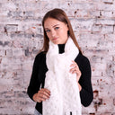 Rabbit Fur Scarf Luxury Winter Neck Wrap, Fluffy Soft Fuzzy Scarf, Knitted Fur Neck Warmer, Warm Plush Scarf, Fashion Gift For Her