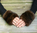 Fur Wrist Warmer, Fur Fingerless Mittens & Cuffs, Fluffy Cuffs, Real Mink Mittens Gift, Winter Arm Warmers, Warm Mink Gloves, Gift For Mom