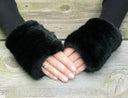 Fur Wrist Warmer, Fur Fingerless Mittens & Cuffs, Fluffy Cuffs, Real Mink Mittens Gift, Winter Arm Warmers, Warm Mink Gloves, Gift For Mom