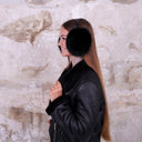 Black Fur Earmuffs for Women, Big Fox Fur Ear Muffs, Handmade Winter Accessories, Large Fluffy Earwarmer, Cozy Gift For Teen Daughter