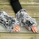 Rabbit Fur Fingerless Gloves, Rabbit Fur Mittens, Fingerless Mittens, Warm Fur Gloves, Fur Accessories, Fur Hand Warmers, Arm Warmers