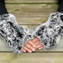 Rabbit Fur Fingerless Gloves, Rabbit Fur Mittens, Fingerless Mittens, Warm Fur Gloves, Fur Accessories, Fur Hand Warmers, Arm Warmers