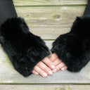 Rabbit Fur Fingerless Gloves, Rabbit Fur Mittens, Fingerless Mittens, Warm Fur Gloves, Fur Accessories, Fur Hand Warmers, Arm Warmers