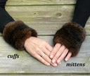 Fur Wrist Warmer, Fur Fingerless Mittens & Cuffs, Fluffy Cuffs, Real Mink Mittens Gift, Winter Arm Warmers, Warm Mink Gloves, Gift For Mom