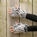 Rabbit Fur Fingerless Gloves, Rabbit Fur Mittens, Fingerless Mittens, Warm Fur Gloves, Fur Accessories, Fur Hand Warmers, Arm Warmers
