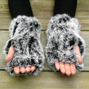 Rabbit Fur Fingerless Gloves, Rabbit Fur Mittens, Fingerless Mittens, Warm Fur Gloves, Fur Accessories, Fur Hand Warmers, Arm Warmers