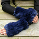 Hot Pink Fingerless Gloves Women, Plush Fur Fingerless Mittens, Rabbit Fur Mittens, Warm Fur Gloves, Hand Warmers, Fur Accessories for Her