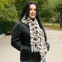 Real Fur Scarf Woman, Oversized Rex Rabbit Fur Scarf, Winter Soft Knit Scarf, Scarf Shawl Stole, Fluffy Warm Scarf Wrap, Neck Warmer for Her