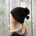 Fur Convertible Ponytail Hat Women, Real Fur Beanie Hat and Scarf, Ladies Winter Hat Fingerless & Mittens Set, Rabbit Fur Snood Neckwarmer