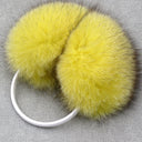 Yellow Fox Fur Earmuffs for Adult, Real Fur Ear Warmers, Fluffy Ear Muffs, Warm Fuzzy Ear Muffs, Fur Accessories, Warm Gift For Teen Girl