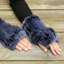 Fur Fingerless Mittens, Fingerless Gloves Women, Real Fur Mittens, Warm Gloves, Holiday Gift, Rabbit Fur Hand Warmers, Gift For Girlfriend