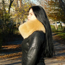 Beige Fox Fur Collar, Furry Scarf Wrap, Warm Winter Collar, Detachable Collar For Her, Furry Accessories, Real Fox Fur Collar, Gift For Wife