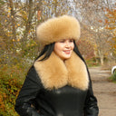 Beige Fox Fur Collar, Furry Scarf Wrap, Warm Winter Collar, Detachable Collar For Her, Furry Accessories, Real Fox Fur Collar, Gift For Wife