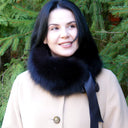 Real Fox Fur Collar, Black Fur Collar Women, Fluffy Scarf Wrap, Detachable Collar For Coat, Black Fur Collar With Ribbon, Short Fur Collar