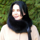 Real Fox Fur Collar, Black Fur Collar Women, Fluffy Scarf Wrap, Detachable Collar For Coat, Black Fur Collar With Ribbon, Short Fur Collar