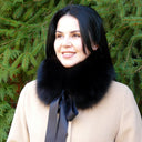 Real Fox Fur Collar, Black Fur Collar Women, Fluffy Scarf Wrap, Detachable Collar For Coat, Black Fur Collar With Ribbon, Short Fur Collar