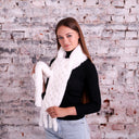 Rabbit Fur Scarf Luxury Winter Neck Wrap, Fluffy Soft Fuzzy Scarf, Knitted Fur Neck Warmer, Warm Plush Scarf, Fashion Gift For Her