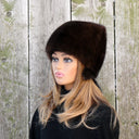Brown Mink Fur Hat Women, Winter Real Fur Hat, Woman Fur Accessory, Real Mink Fur Hat For Women, Fluffy Ladies Fur Hats, Gift For Grandma