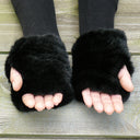 Fur Wrist Warmer, Fur Fingerless Mittens & Cuffs, Fluffy Cuffs, Real Mink Mittens Gift, Winter Arm Warmers, Warm Mink Gloves, Gift For Mom