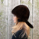 Brown Mink Fur Hat Women, Winter Real Fur Hat, Woman Fur Accessory, Real Mink Fur Hat For Women, Fluffy Ladies Fur Hats, Gift For Grandma