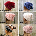 Plush Ponytail Beanie, Convertible Fur Snood, Real Rabbit Fur Hat and Fingerless Mittens Set, Fur Ladies Hat, Winter Headwarmer, Neckwarmer