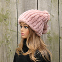 Plush Ponytail Beanie, Convertible Fur Snood, Real Rabbit Fur Hat and Fingerless Mittens Set, Fur Ladies Hat, Winter Headwarmer, Neckwarmer