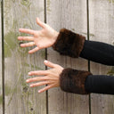 Fur Wrist Warmer, Fur Fingerless Mittens & Cuffs, Fluffy Cuffs, Real Mink Mittens Gift, Winter Arm Warmers, Warm Mink Gloves, Gift For Mom