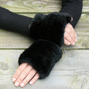 Fur Wrist Warmer, Fur Fingerless Mittens & Cuffs, Fluffy Cuffs, Real Mink Mittens Gift, Winter Arm Warmers, Warm Mink Gloves, Gift For Mom