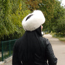 Fluffy Soft Headband for Women, White Fur Head Wrap for Women, Fox Fur Headwarmer, Winter Headwear, Fur Accessories, Perfect Gift for Wife