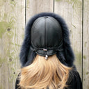 Real Fur Bomber Hat for Women, Ladies Fur Trapper Hat, Gray Fox Fur Aviator Hat, Fur Hat Ear Flaps, Warm Fluffy Hat, Winter Headwear For Her