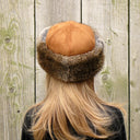 Real Fur Hat Woman, Rabbit Fur Hat, Real Fur Hat Flat Top, Mongolian Fur Hat, Womens Fur Hat, Fluffy Hat, Warm Headwarmer, Fuzzy Hat for Mom