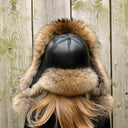 Oversized Ushanka For Woman, Real Raccoon Fur Trapper Hat Women, Fluffy Aviator Hat, Fur Bomber Hat, Leather Warm Hat, Cold Weather Hat