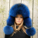 Oversized trapper hat women, Warm raccoon fur hat, Fluffy aviator hat, Fur bomber hat, Leather trapper hat, Fuzzy ushanka, Winter headwear