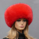 Red Fur Hat for Women, Fox Fur Hat, Woman Real Fur Hat, Warm Red Fox Hat, Winter Fluffy Hat, Head Warmer, Fuzzy Hat, Christmas Gift for Her