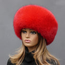 Red Fur Hat for Women, Fox Fur Hat, Woman Real Fur Hat, Warm Red Fox Hat, Winter Fluffy Hat, Head Warmer, Fuzzy Hat, Christmas Gift for Her