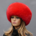 Red Fur Hat for Women, Fox Fur Hat, Woman Real Fur Hat, Warm Red Fox Hat, Winter Fluffy Hat, Head Warmer, Fuzzy Hat, Christmas Gift for Her