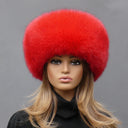 Red Fur Hat for Women, Fox Fur Hat, Woman Real Fur Hat, Warm Red Fox Hat, Winter Fluffy Hat, Head Warmer, Fuzzy Hat, Christmas Gift for Her