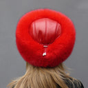 Red Fur Hat for Women, Fox Fur Hat, Woman Real Fur Hat, Warm Red Fox Hat, Winter Fluffy Hat, Head Warmer, Fuzzy Hat, Christmas Gift for Her