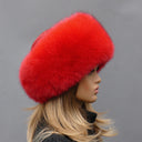 Red Fur Hat for Women, Fox Fur Hat, Woman Real Fur Hat, Warm Red Fox Hat, Winter Fluffy Hat, Head Warmer, Fuzzy Hat, Christmas Gift for Her