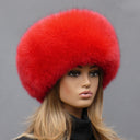 Red Fur Hat for Women, Fox Fur Hat, Woman Real Fur Hat, Warm Red Fox Hat, Winter Fluffy Hat, Head Warmer, Fuzzy Hat, Christmas Gift for Her