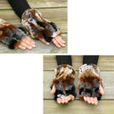 Real Multi Color Fur Scarf, Chunky Knit Scarf, Fuzzy Warm Neck Wrap, Rabbit Fur, Soft Scarves, Stylish Scarf For Her, Gift for Grandmother