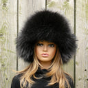 Dark Gray Furry Ushanka Hat, Real Fur Trapper Hat with Ear Flaps, Winter Women Hat, Real & Fur Leather Trapper Hat, Christmas Gift For Wife