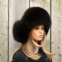 Dark Brown Arctic Fox Fur Hat, Soft Fluffy Winter Hat, Fur Ushanka, Warm Bomber Hat for Women, Fur Aviator Hat, Birthday Gift for Girlfriend