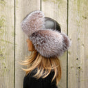 Womens Real Fox Fur Trapper Hat with Ear Flaps, Real Fur Winter Hat, Ladies Ushanka, Black Friday Sale, Christmas Gift Gift for Mom