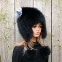 Fursuit Hat with Animal Ears, Knitted Beanie Winter Fur Hat, Raccoon and Fox Fur Hat, Gift for Teenage Daughter, Christmas gift